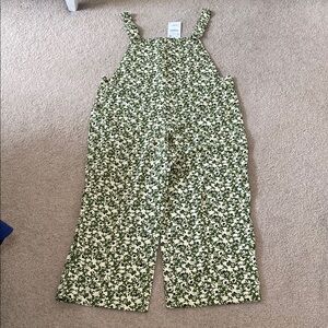 Zara Green and White Floral Jumpsuit